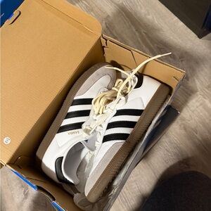 Adidas Samba White and Black Shoes
